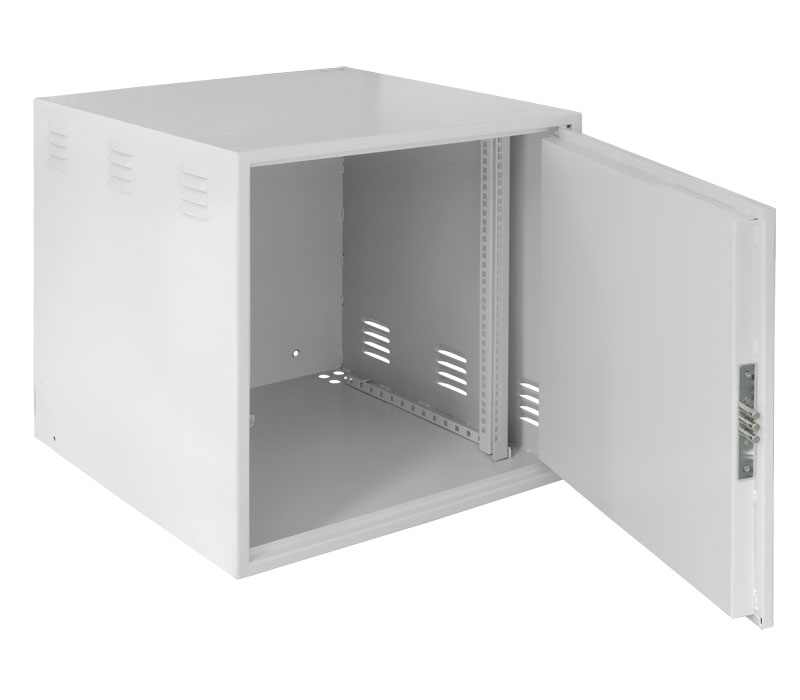 Настенный антивандальный шкаф сейфового типа, 12U, Ш600хВ600хГ600мм, OEM, серый