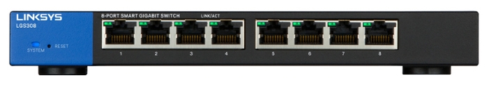 Linksys 8-портовый коммутатор, Gigabit, Smart