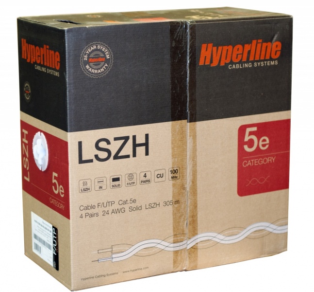 ������ ����� ���� FUTP4-C5E-S24-IN-LSZH-GY-305, 4 ����, ��������� 5�, �����������, ����������, �����