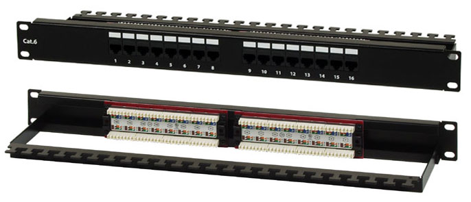 ����-������ 16 ������ RJ-45, ��������� 6, 19"