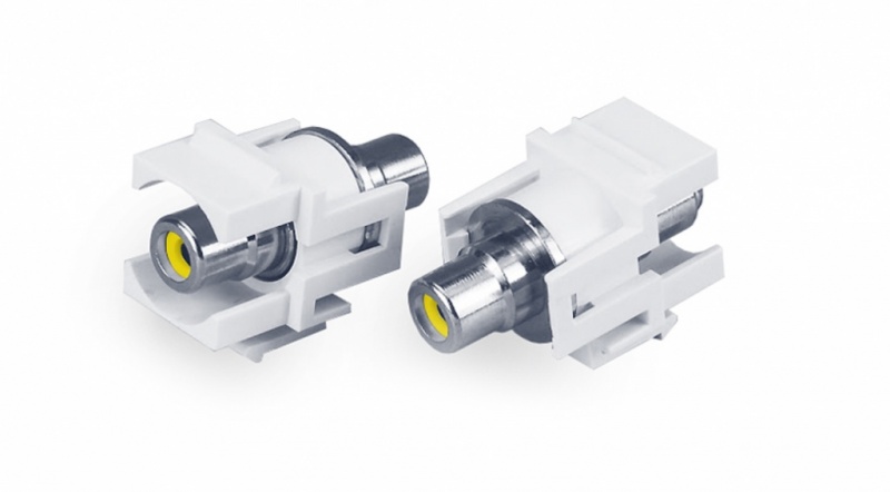 ������ Keystone Jack KJ1-RCA/YL-D-WH � ��������� ��������� RCA (������)