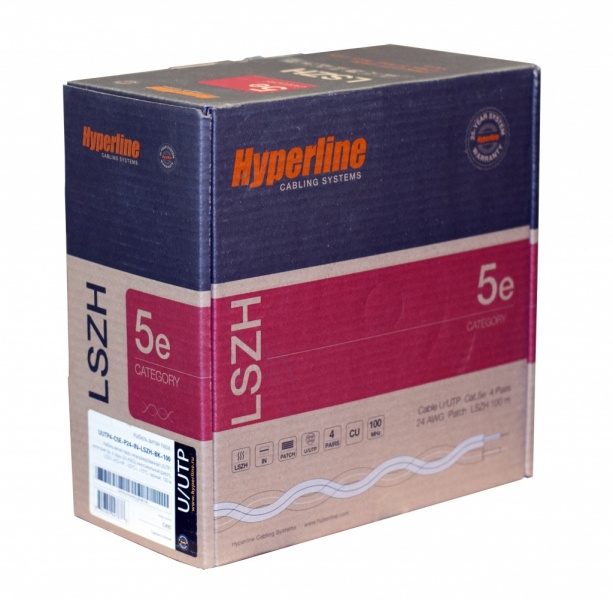 ������ ����� ���� UUTP4-C5E-P24-IN-LSZH-GY-100, 4 ����, ��������� 5e, ������������, ����������