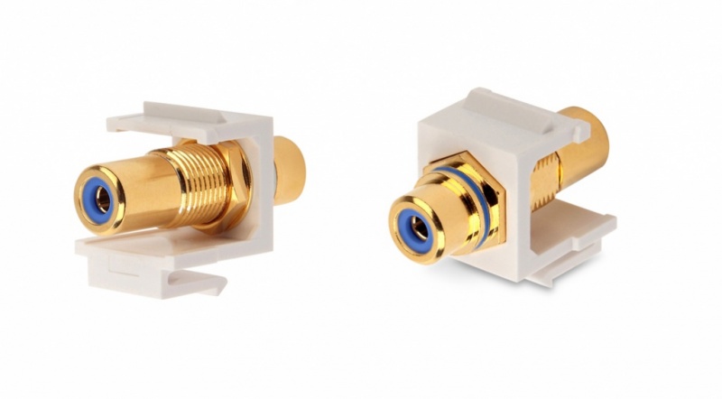 ������ Keystone Jack KJ1-RCA/BL-HG-WH � ��������� ��������� RCA (�����), gold plated