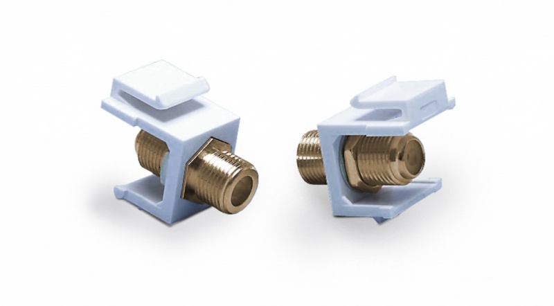 ������ Keystone Jack KJ1-FCON-G-WH � ��������� ��������� F-����, gold plated