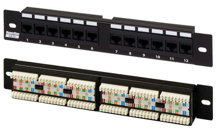 ����-������ 12 ������ RJ-45, ��������� 5e, 10"