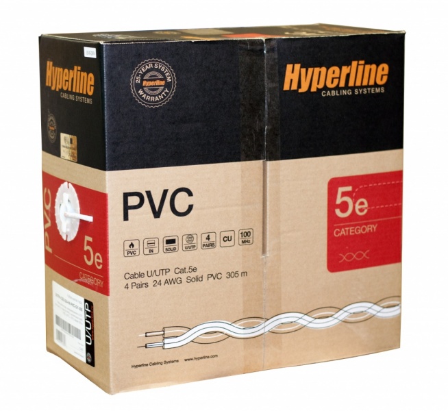 ������ ����� ���� UUTP4-C5E-S24-IN-PVC-WH-305, 4 ����, ��������� 5e, �����������, �����