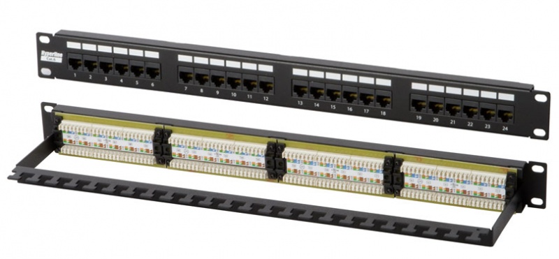����-������ 24 ����� RJ-45, ��������� 6, 19" PP3-19-24-8P8C-C6-110