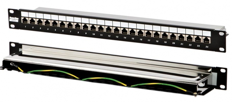 ����-������ 24 ����� RJ-45, ��������� 5e , 19" ��������������
