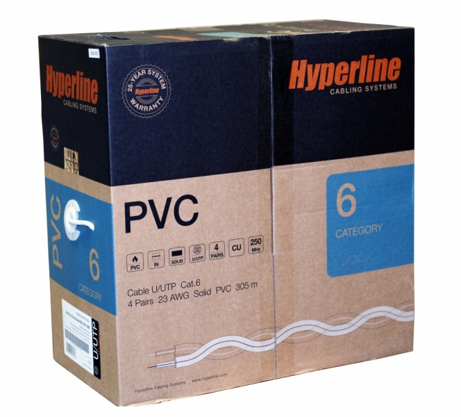 ������ ����� ���� UUTP4-C6-S23-IN-PVC-GY-305, 4 ����, ��������� 6, �����������, �����