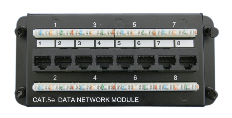 ������ ������� 8-�������� HC-PP-8xRJ45-C6-BK