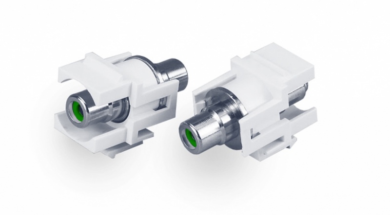 ������ Keystone Jack KJ1-RCA/GN-D-WH � ��������� ��������� RCA (�������)